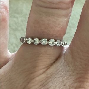 White gold and diamond wedding band